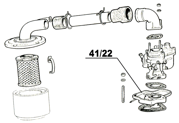 Distanziale carburatore 500DFL