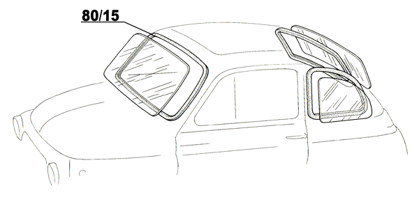 Guarnizione parabrezza 500FR