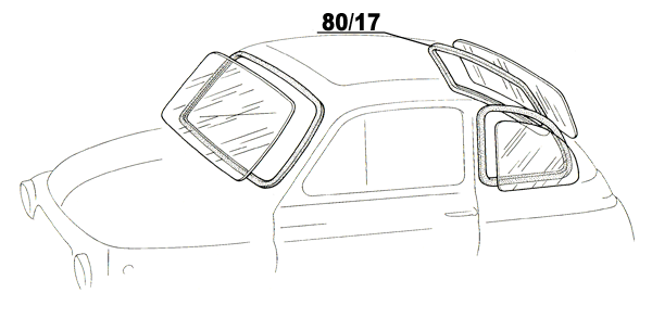 Guarnizione lunotto 500 FR Guarnizione lunotto 500 FR