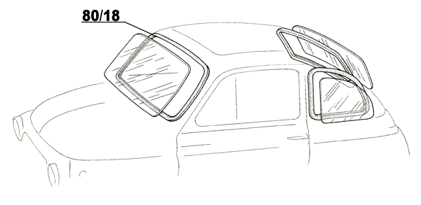 Guarnizione parabrezza 500 L