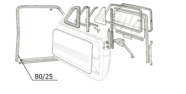 Guarnizione porta 500FLR - al metro Guarnizione porta 500FLR - al metro