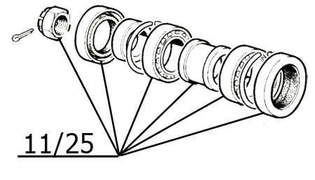 1125 Kit cuscinetti ruota posteriori 500FLR
