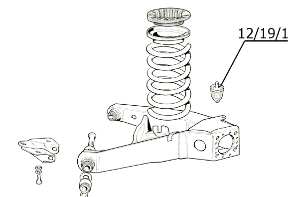 Paracolpo sospensione posteriore