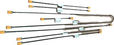 1428 Kit tubi freno in metallo Fiat 500FLR