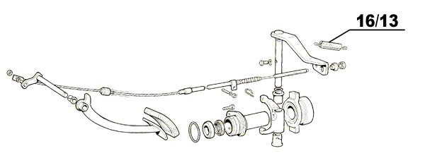 1613 Molla richiamo leva frizione