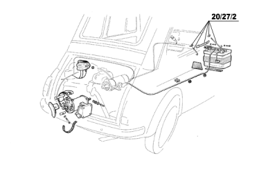 Staffa fissaggio batteria