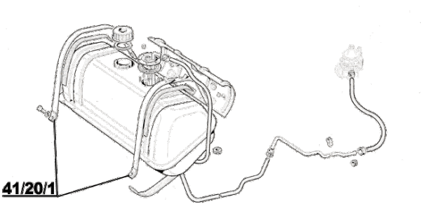 400121 Coppia fasce fermo serbatoio benzina
