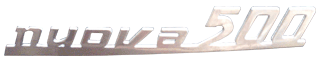 4022 Scritta posteriore Nuova 500 in alluminio