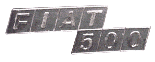 4024 Scritta posteriore Fiat 500 in metallo
