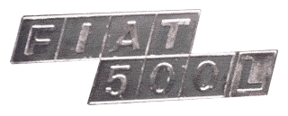 4025 Scritta posteriore Fiat 500L in metallo