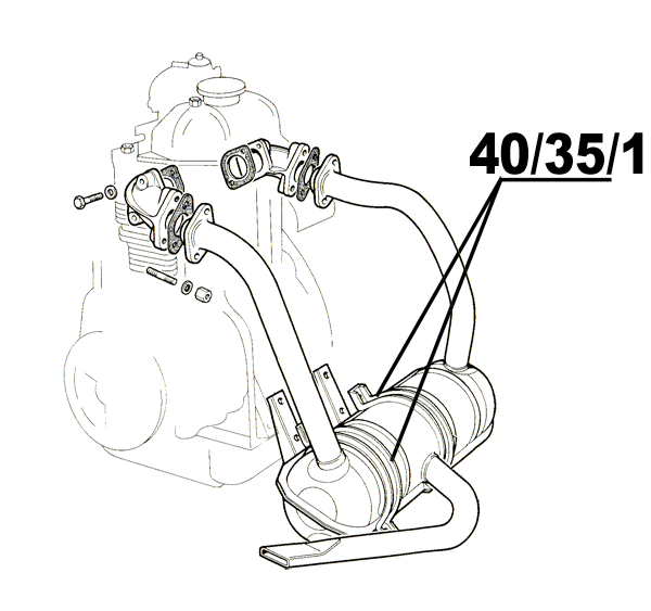 Staffa superiore marmitta 500FL