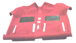 Tappeto preformato in moquette rossa