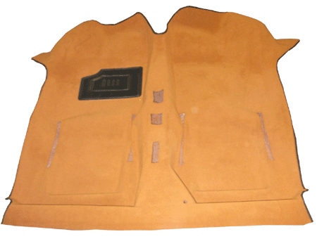 Tappeto preformato in moquette ocra