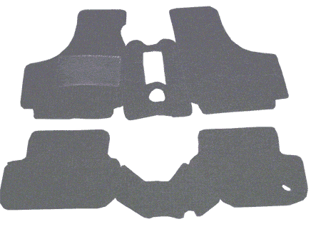 6052 Serie tappeti in moquette nera 500L