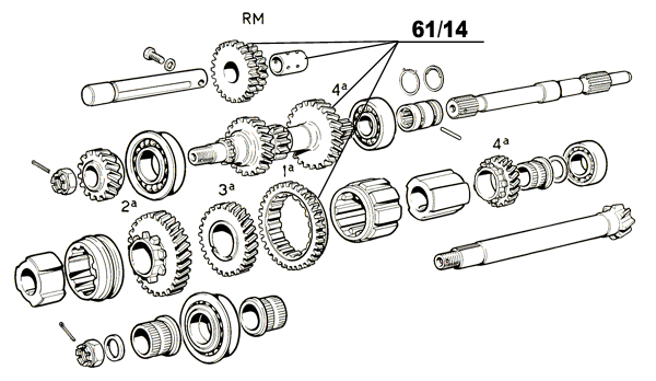 Serie ingranaggi cambio 500FL