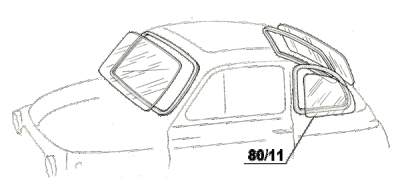 8011 Vetro fisso laterale posteriore