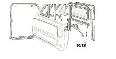 8012 Vetro scendente porta