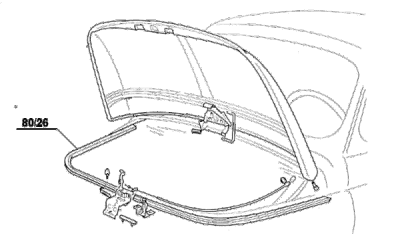 8026 Guarnizione cofano anteriore