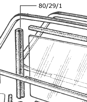 80291 Canalino scorrivetro lato deflettore