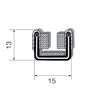 850005213Q Canalino scorrivetro porta - al metro