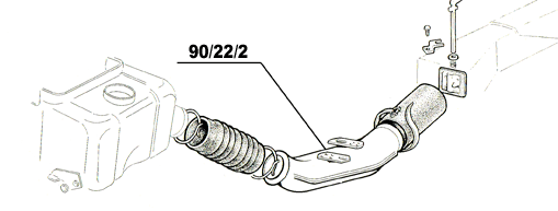 90222 Tubo posteriore riscaldamento in metallo