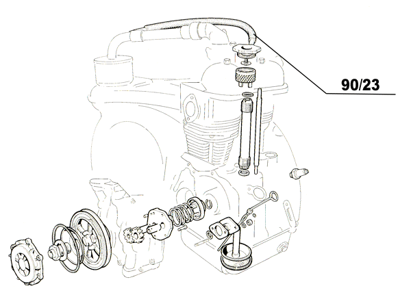 9023 Tubo sfiato olio coperchio punterie