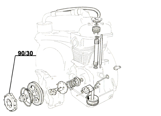 9030 Coperchio filtro olio centrifugo