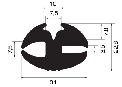 622028219K Guarnizione vetro-lamiera