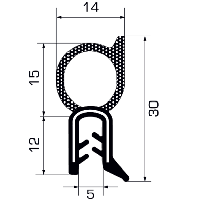 820322115Z Guarnizione a battuta superiore al metro