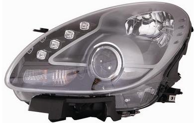 50547542 PROIETTORE SINISTRO H7-H1 CON MOTORE ELETTRICO A LED PARABOLA NERA GIULIETTA