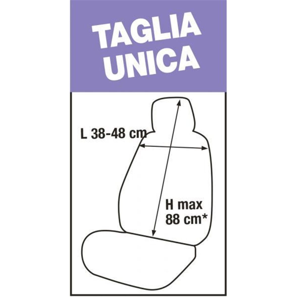 COPRISEDILE ANTERIORE SINGOLO PONCHO TESSUTO ELASTICO MISTO COTONE