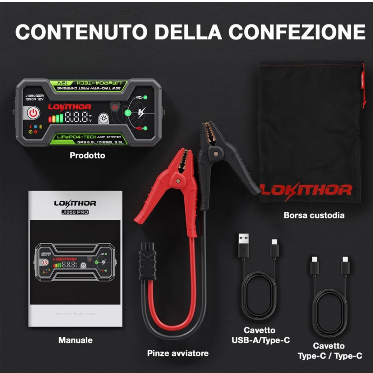 J1350_03 AVVIATORE DI EMERGENZA 12 VOLT 1350A